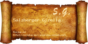 Salzberger Gizella névjegykártya